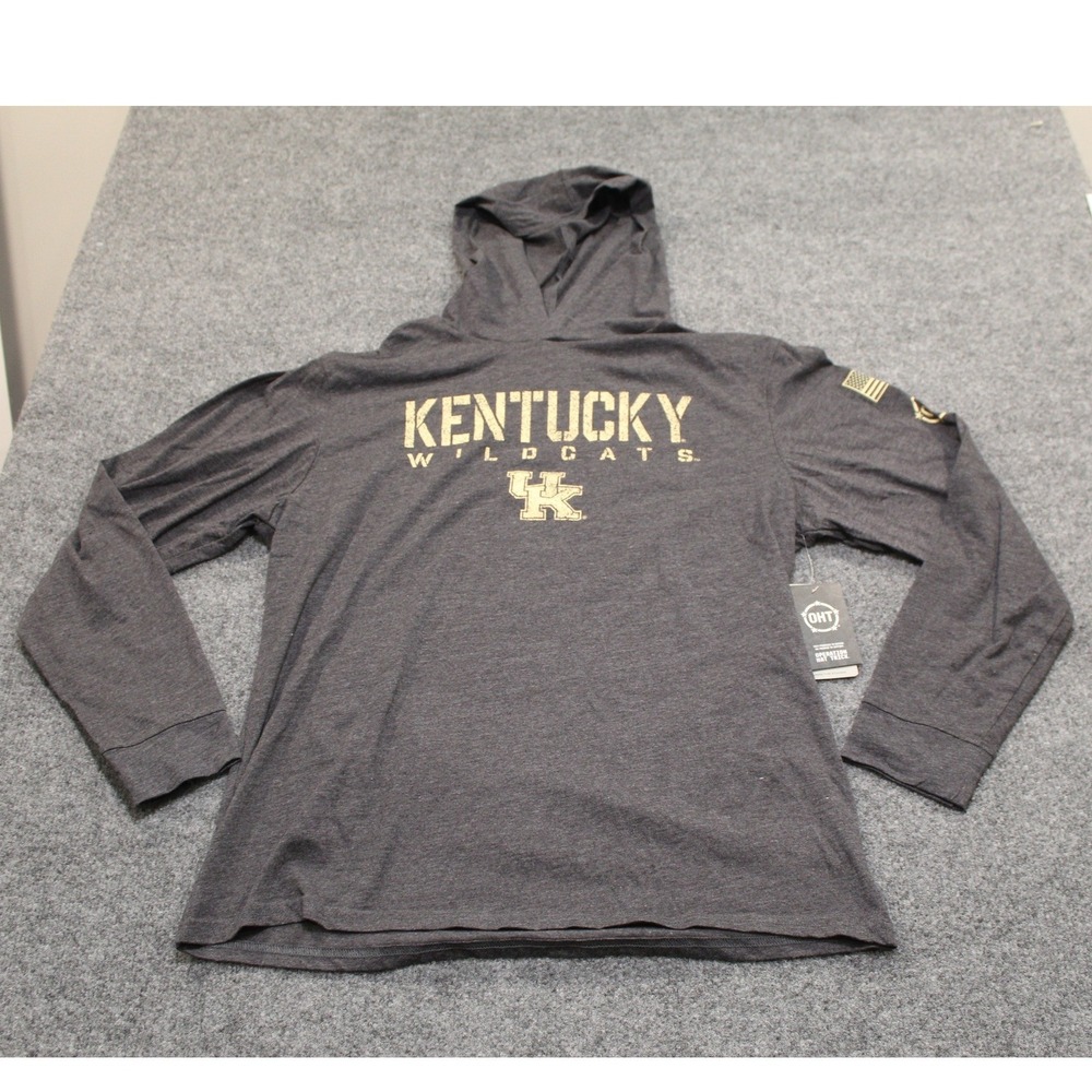 NWT‎ Colosseum Kentucky Wildcats Mens XL Hoodie T-Shirt OHT Charcoal